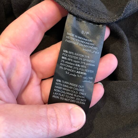 WHBM black silver metallic drape neck knit top size Small NWT - Picture 8 of 11